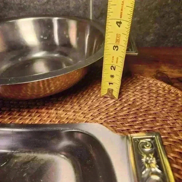 International Decorator Ornate Handles Bowl and Tray Stainless Steel - Picture 5 of 11